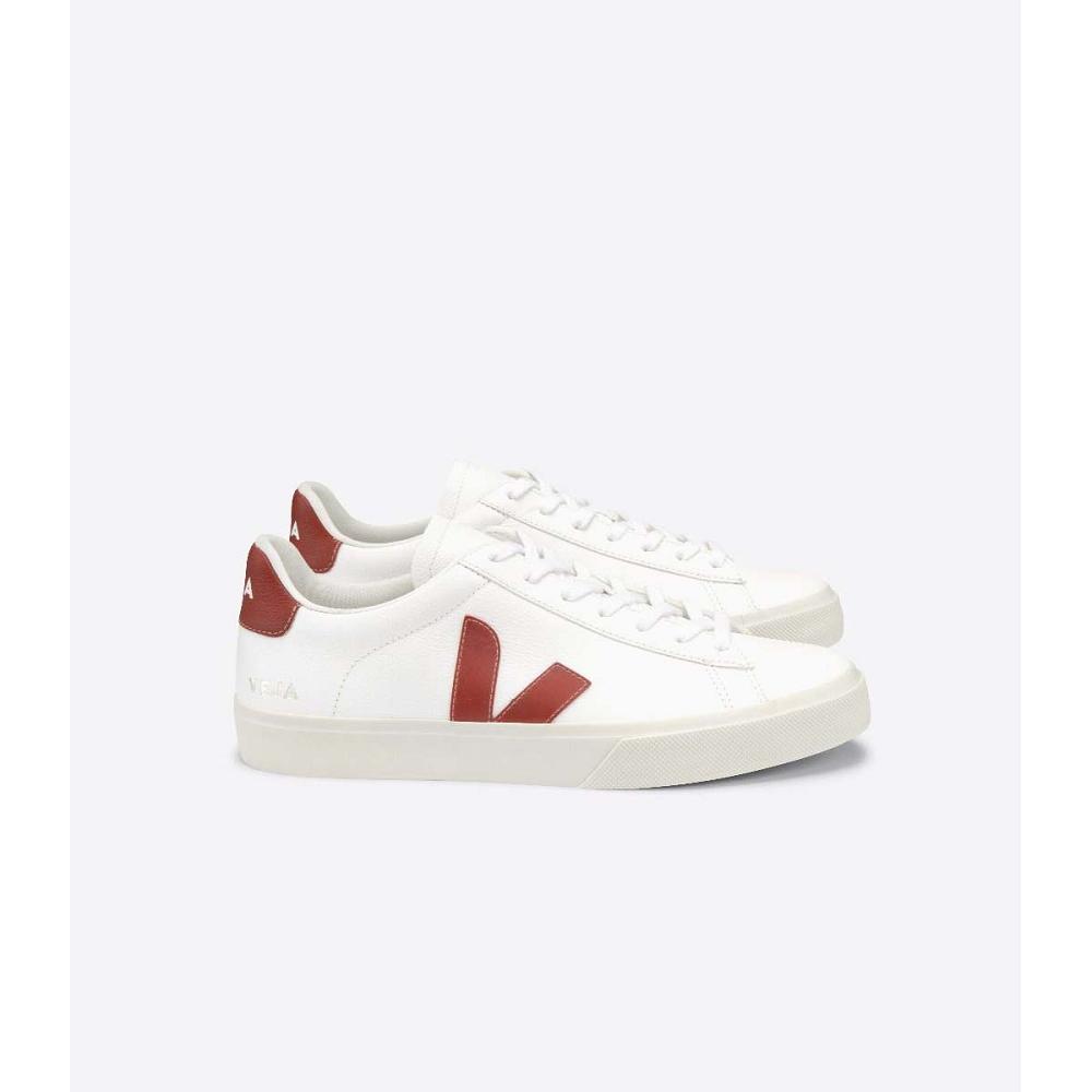 Veja CAMPO CHROMEFREE Low Tops Sneakers Heren White/Red | NL 299MQZ